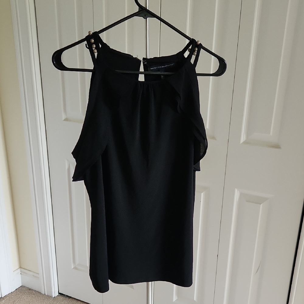 White House Black Market Classic Black Blouse